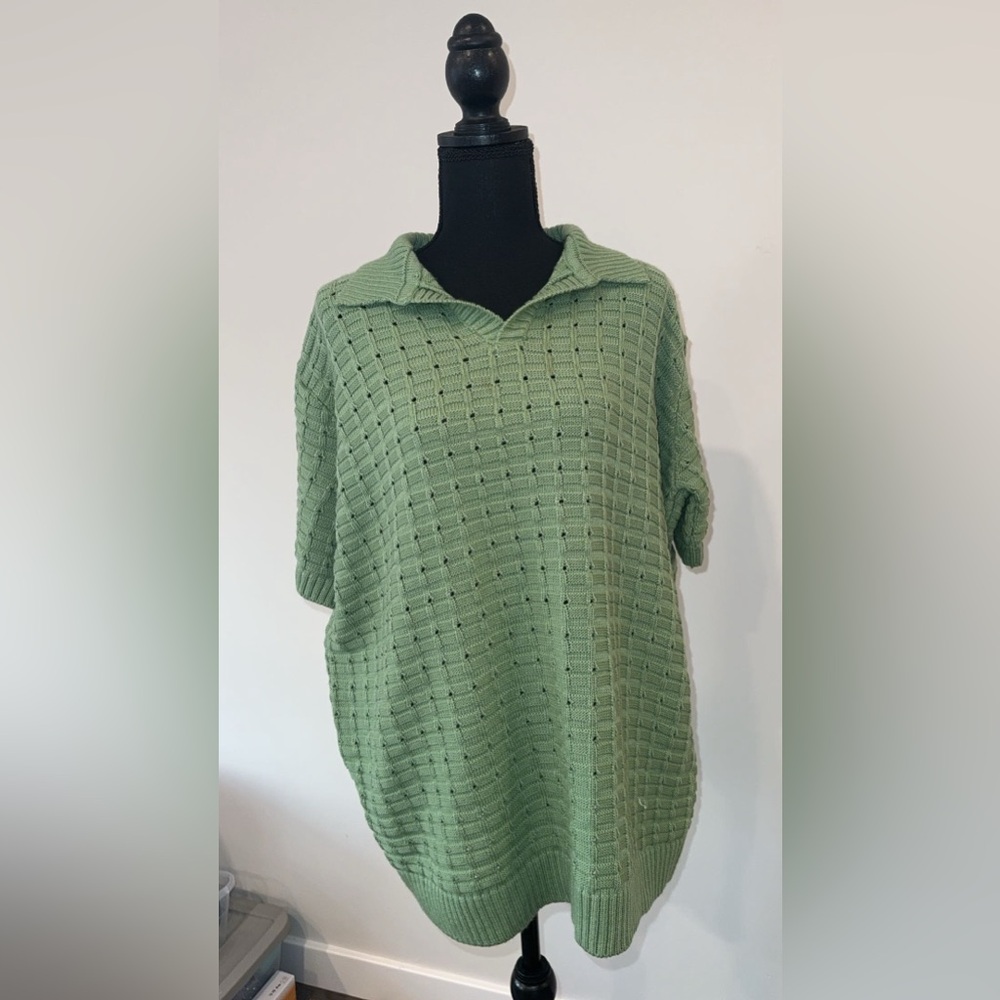M MENS CHUNKY KNITTED OPEN POLO SHIRT /or/ OVERSIZED/MINI DRESS FOR WOMEN XS-S